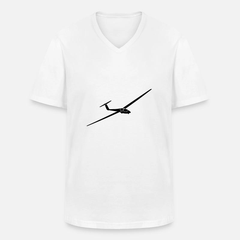 ASK 21 - Männer-T-Shirt mit V-Ausschnitt - Weiß