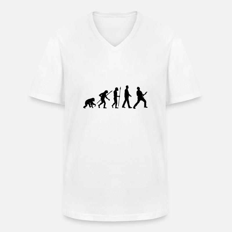 evolution_rocks_032012_a1c - Männer-T-Shirt mit V-Ausschnitt - Weiß