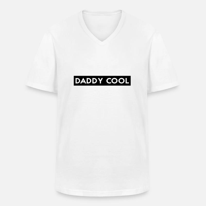 Daddy Cool Design - Männer-T-Shirt mit V-Ausschnitt - Weiß