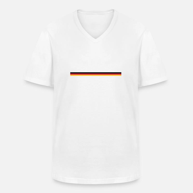 black red gold - Men's V-Neck T-Shirt - white