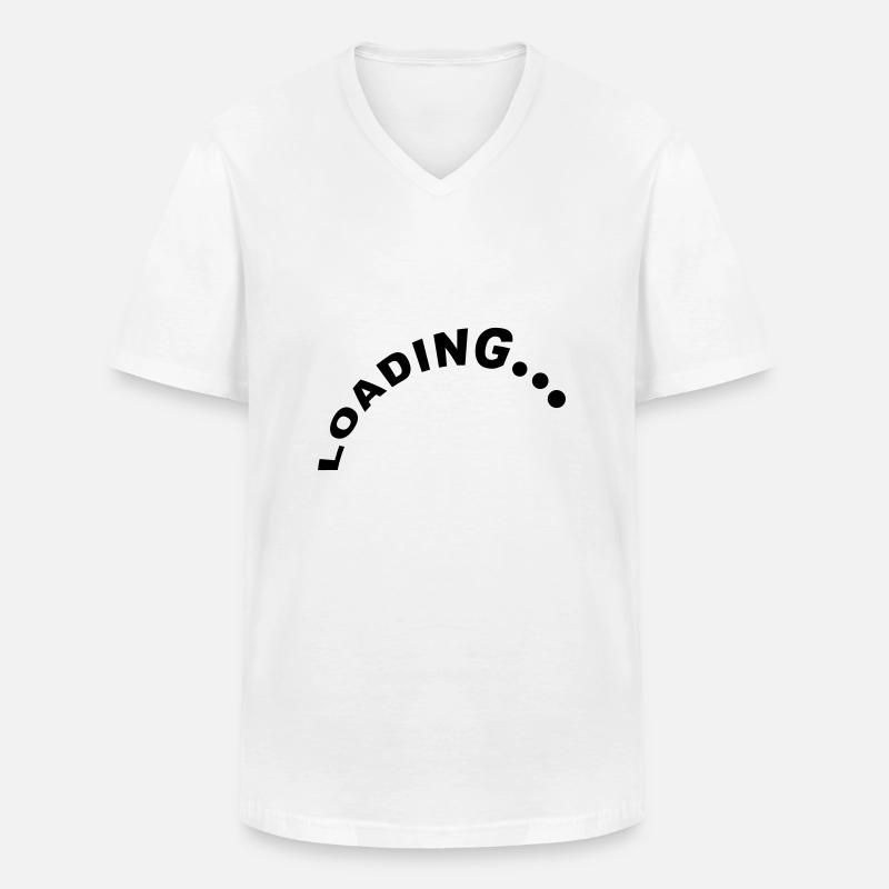 Loading Design - Männer-T-Shirt mit V-Ausschnitt - Weiß