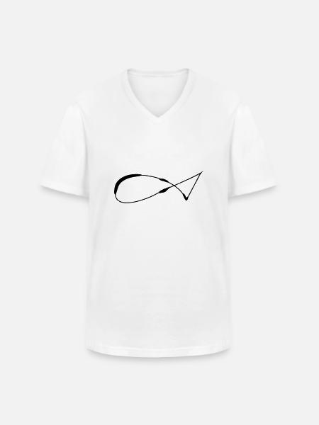 Fish-outline-abstract - Men's V-Neck T-Shirt - white