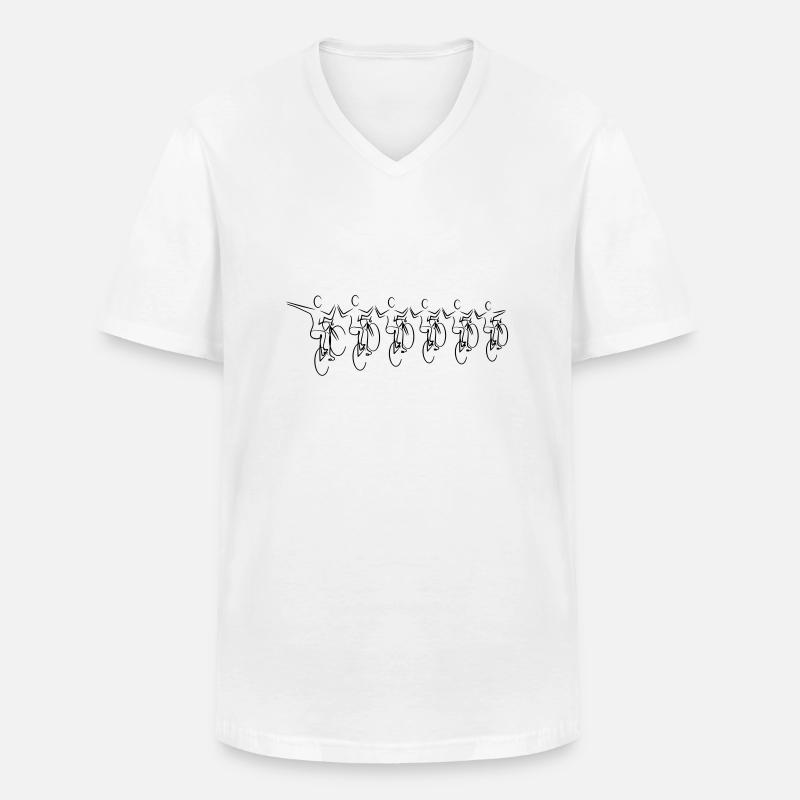 6er Kunstradsport 005 - Männer-T-Shirt mit V-Ausschnitt - Weiß