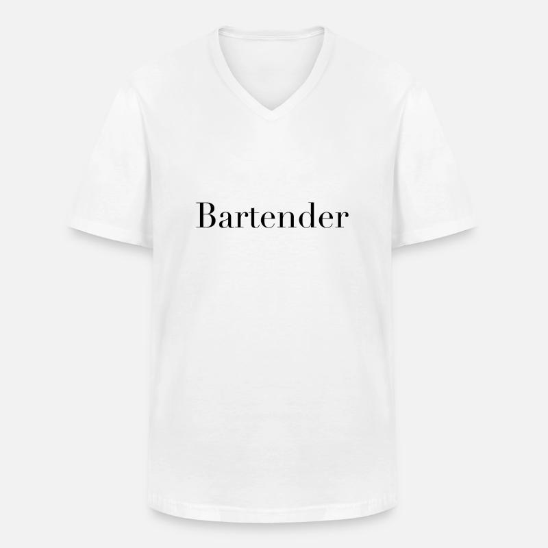 Bartender - Männer-T-Shirt mit V-Ausschnitt - Weiß