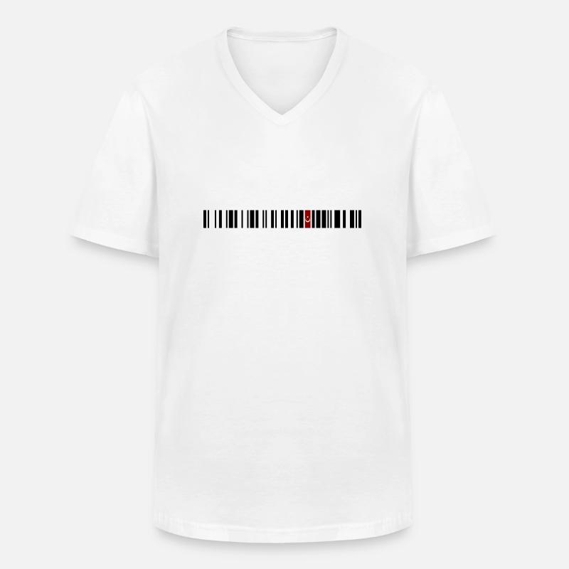 Rize - Männer-T-Shirt mit V-Ausschnitt - Weiß