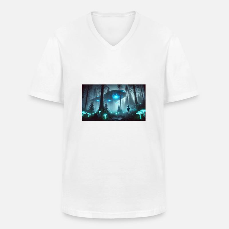 DC60B654 E4B5 48B1 872E EBB088AFF025 - Männer-T-Shirt mit V-Ausschnitt - Weiß