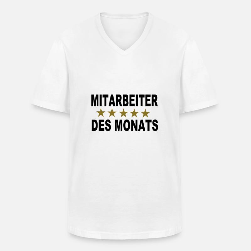 Mitarbeiter des Monats - Männer-T-Shirt mit V-Ausschnitt - Weiß