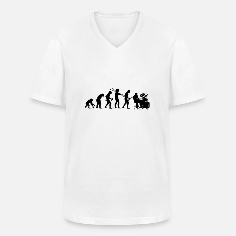 Evolutionsentwicklung - Männer-T-Shirt mit V-Ausschnitt - Weiß