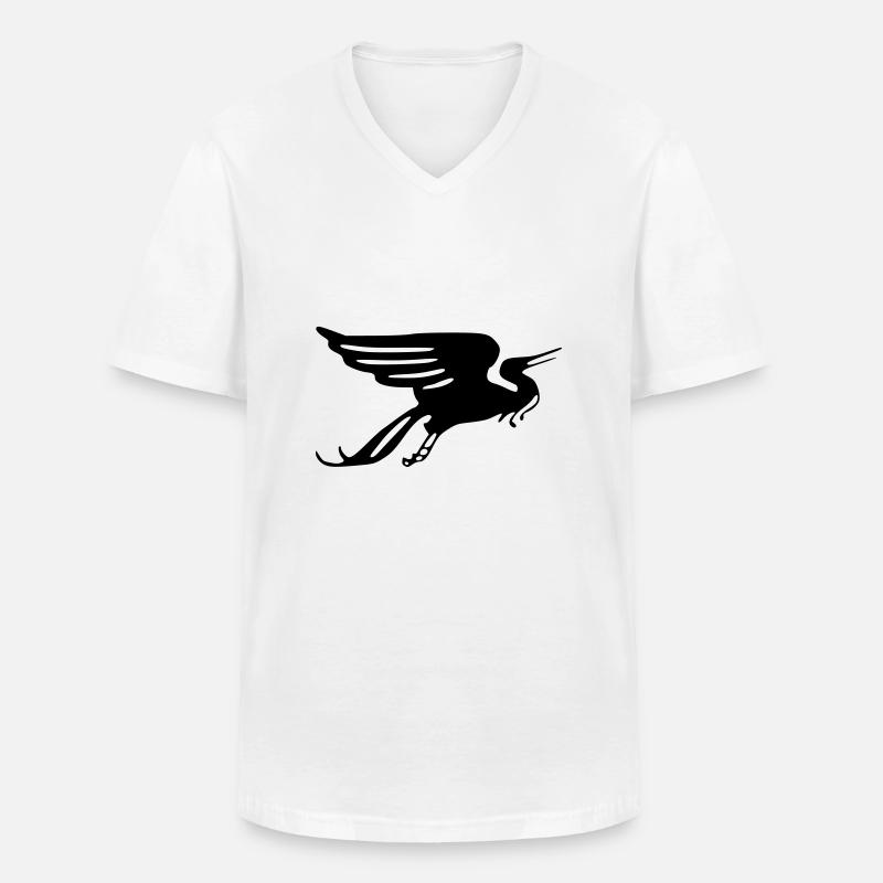 Wandervogel - Männer-T-Shirt mit V-Ausschnitt - Weiß