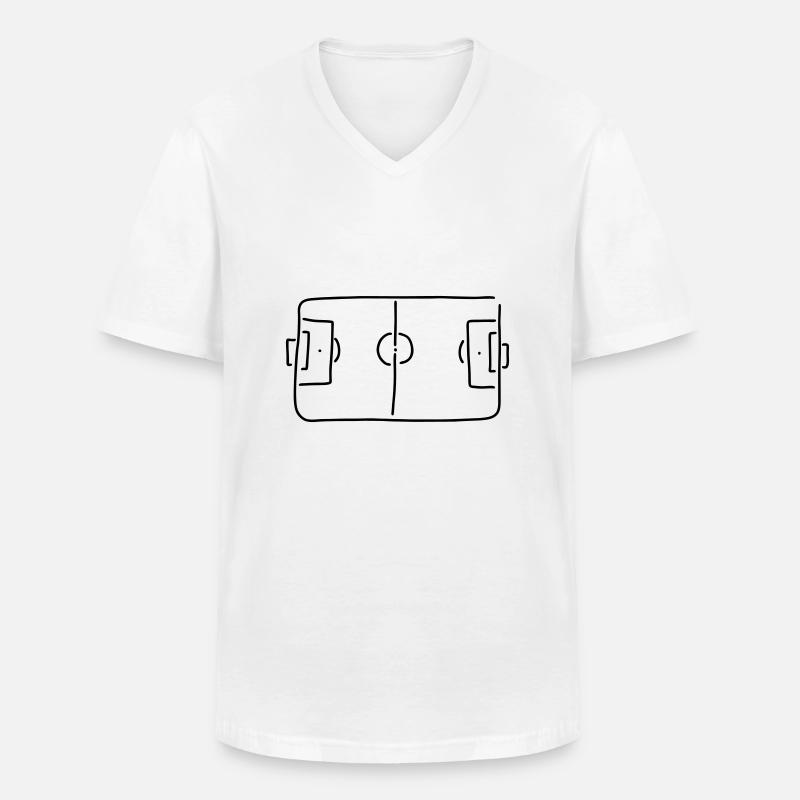 fussballfeld - Männer-T-Shirt mit V-Ausschnitt - Weiß