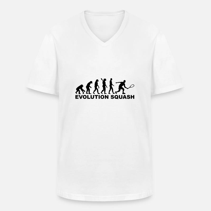 Evolution Squash - Men's V-Neck T-Shirt - white