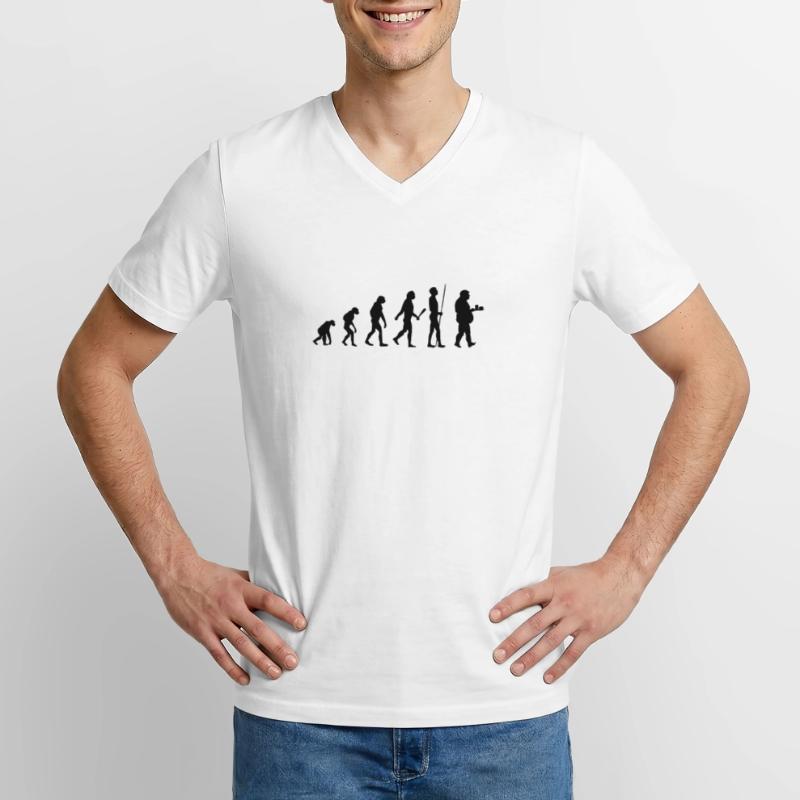 evolution Männer-T-Shirt mit V-Ausschnitt