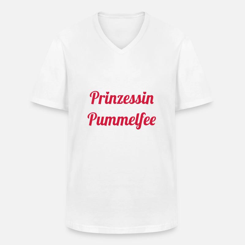 Prinzessin Pummelfee - Männer-T-Shirt mit V-Ausschnitt - Weiß