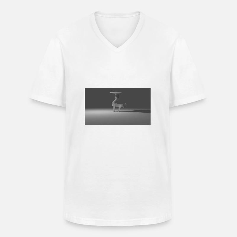 Giraffe - Männer-T-Shirt mit V-Ausschnitt - Weiß