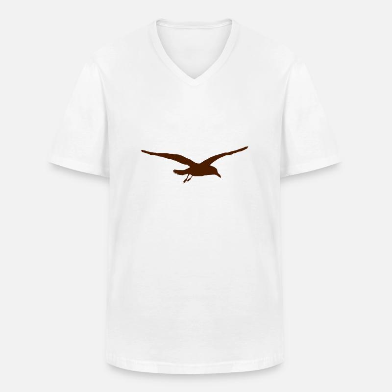 moewe - Männer-T-Shirt mit V-Ausschnitt - Weiß