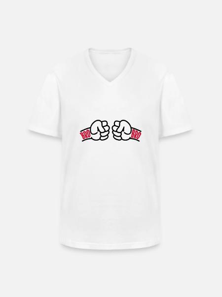 Brothers for Life Logo - T-shirt col V Homme - blanc