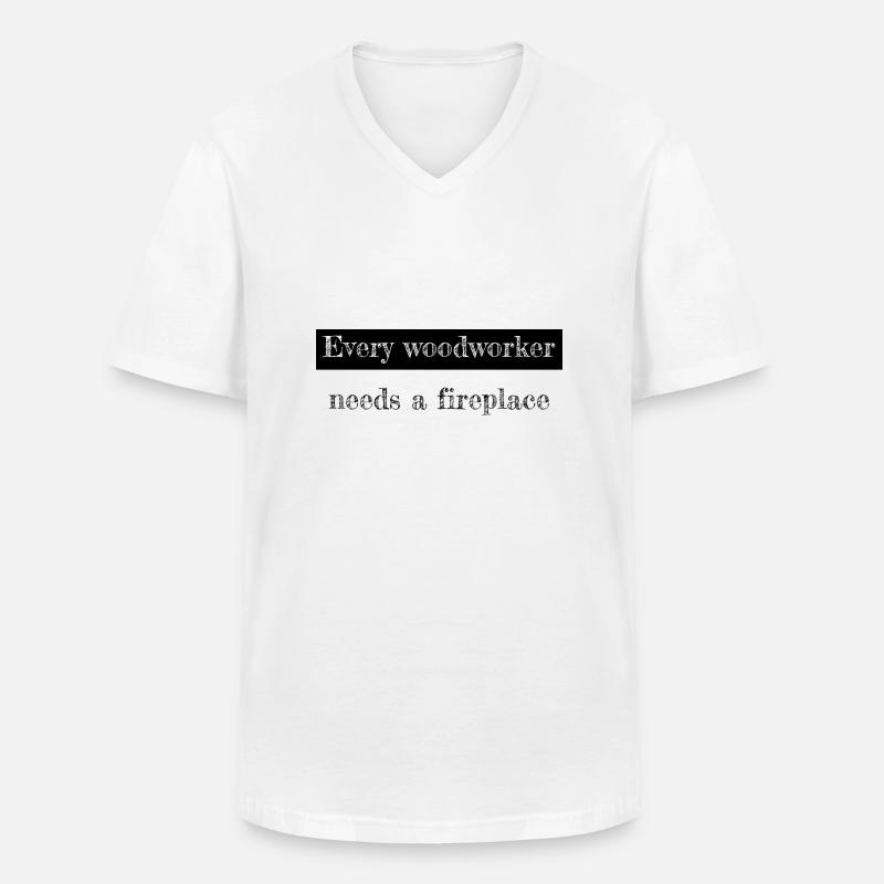 cabinetmaker apprentice carpenter plumber - Männer-T-Shirt mit V-Ausschnitt - Weiß