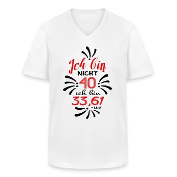 40. Geburtstag 40 Jahre Geschenkidee Buchhalter - Männer-T-Shirt mit V-Ausschnitt - Weiß - Vorne - AI Model Male 185 light (185cm)