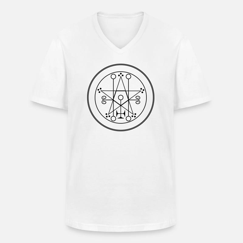 Astaroth Seal - Männer-T-Shirt mit V-Ausschnitt - Weiß