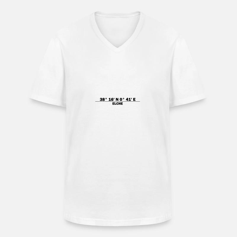 Elche coordinates - Men's V-Neck T-Shirt - white