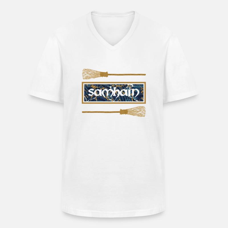 samhain e 16 - Männer-T-Shirt mit V-Ausschnitt - Weiß
