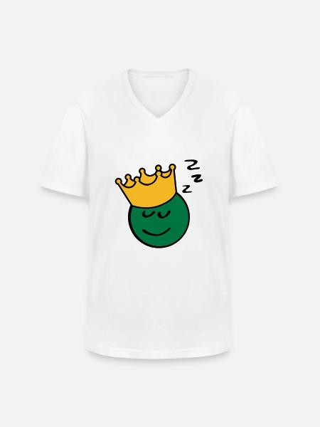 Peas king sleep - Men's V-Neck T-Shirt - white