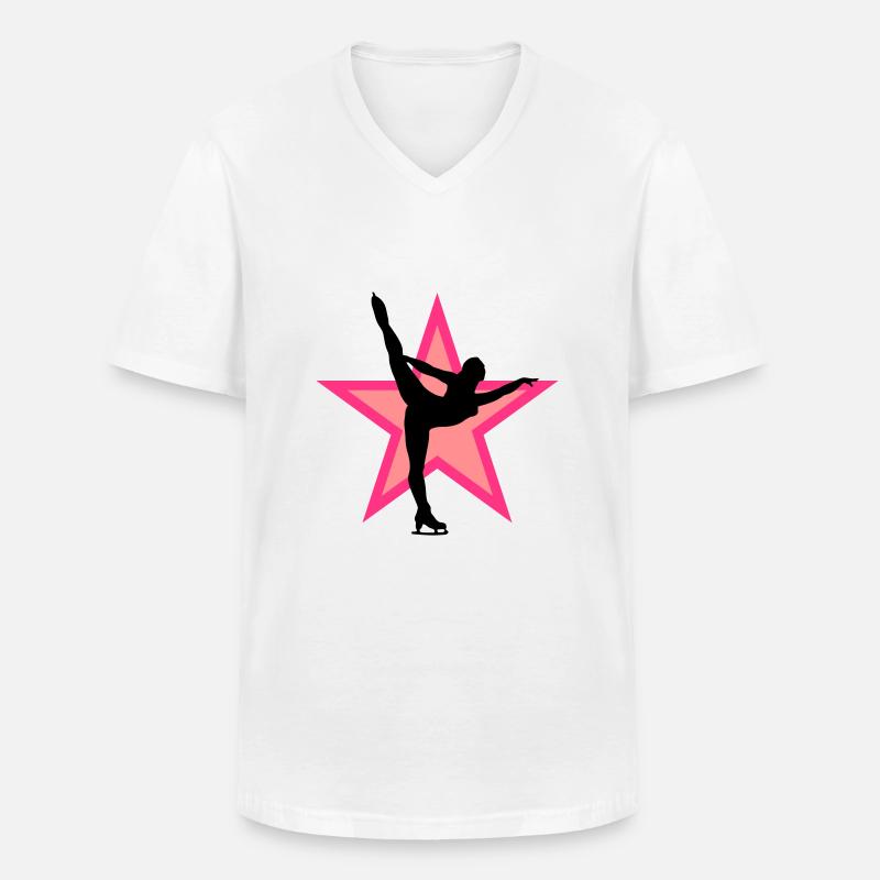 eiskunst_c_3c - Männer-T-Shirt mit V-Ausschnitt - Weiß