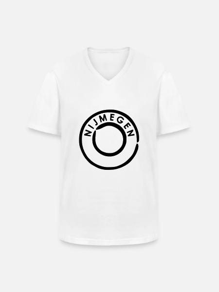Nijmegen - Männer-T-Shirt mit V-Ausschnitt - Weiß