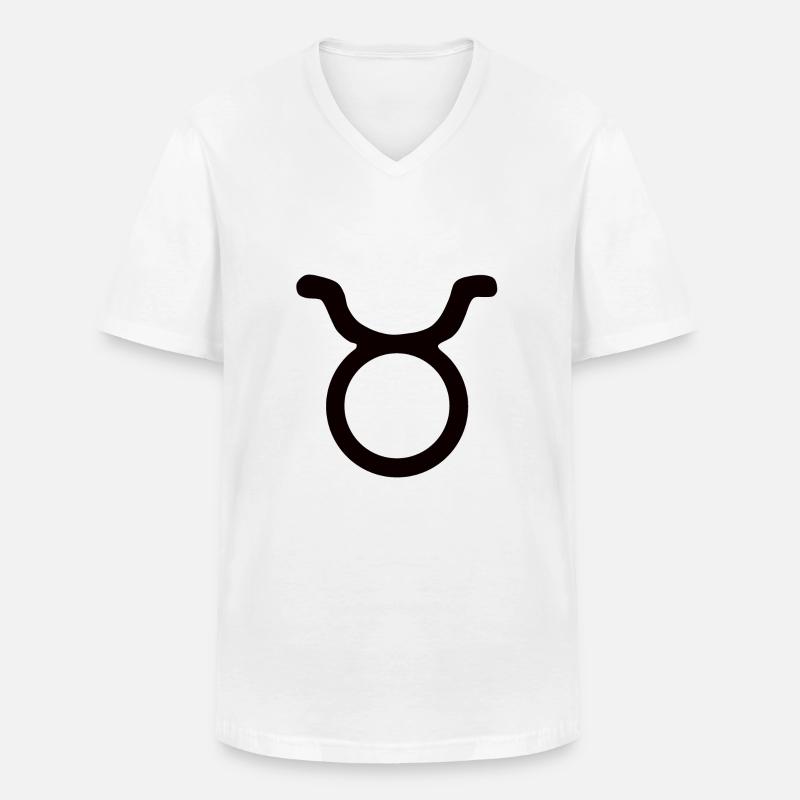 Astrologisches Symbol Taurus - Männer-T-Shirt mit V-Ausschnitt - Weiß