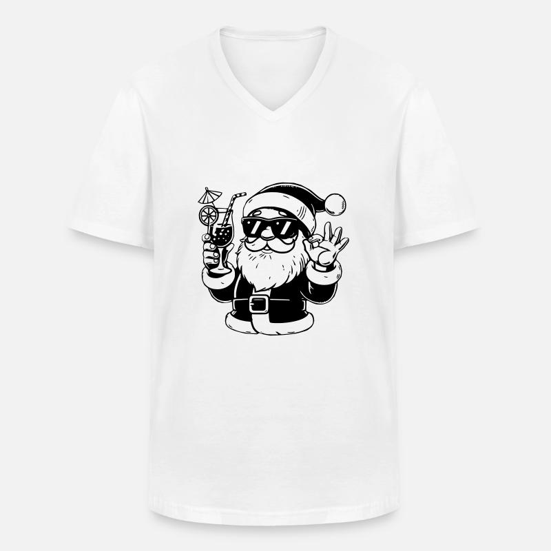 Sunshine santa Claus - Männer-T-Shirt mit V-Ausschnitt - Weiß