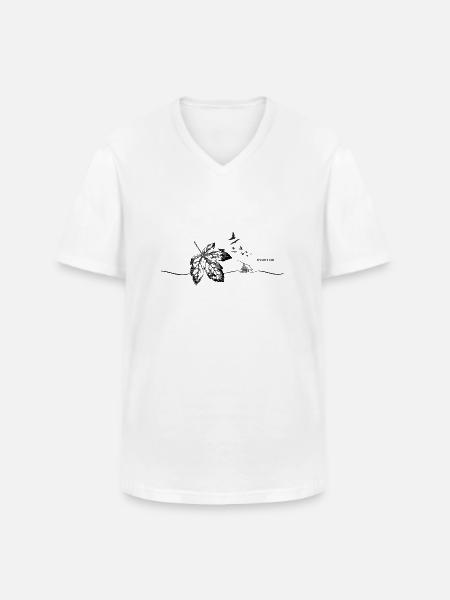 Icy Love "Autumn Time" - Men's V-Neck T-Shirt - white