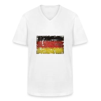 Duitsland - Duitsland - Klassiek mannen T-shirt met V-hals - wit - Voor - AI Model Male 185 light (185cm)