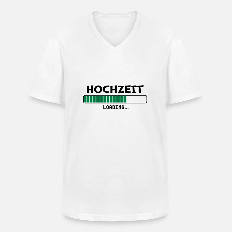 Hochzeit Loading - Männer-T-Shirt mit V-Ausschnitt - Weiß