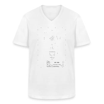 Technische Zeichnung Turbolader - Männer-T-Shirt mit V-Ausschnitt - Weiß - Vorne - AI Model Male 185 light (185cm)