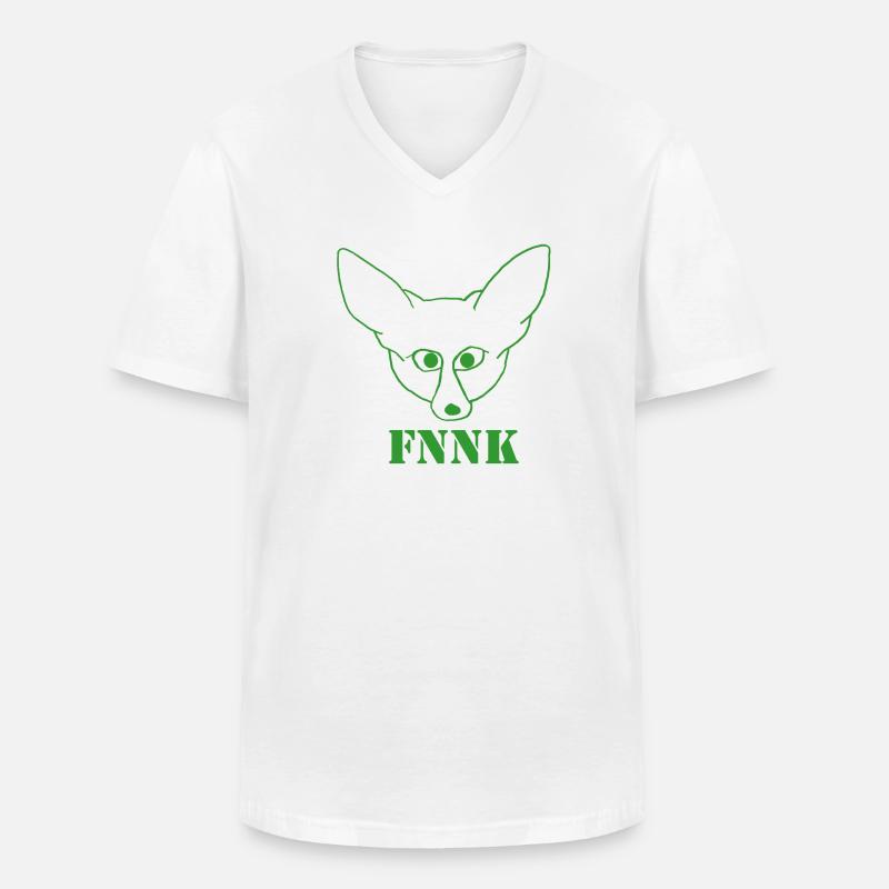 FNNK grün - Männer-T-Shirt mit V-Ausschnitt - Weiß