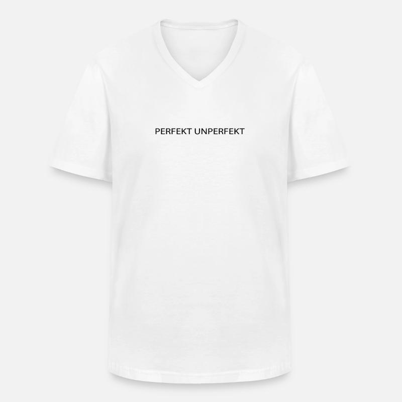 perfekt unperfekt - Männer-T-Shirt mit V-Ausschnitt - Weiß