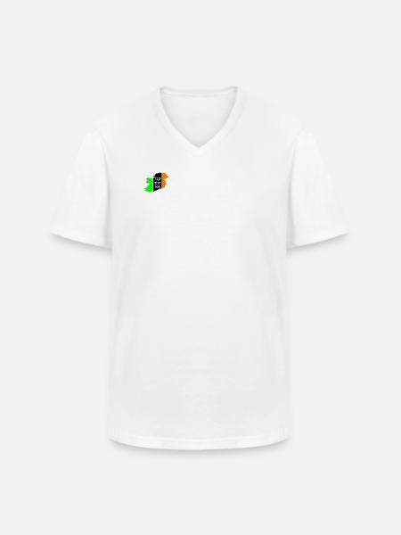 Ireland map green white gold - Men's V-Neck T-Shirt - white
