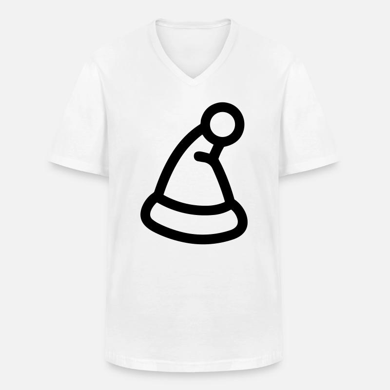 Weihnachtsmütze - Männer-T-Shirt mit V-Ausschnitt - Weiß