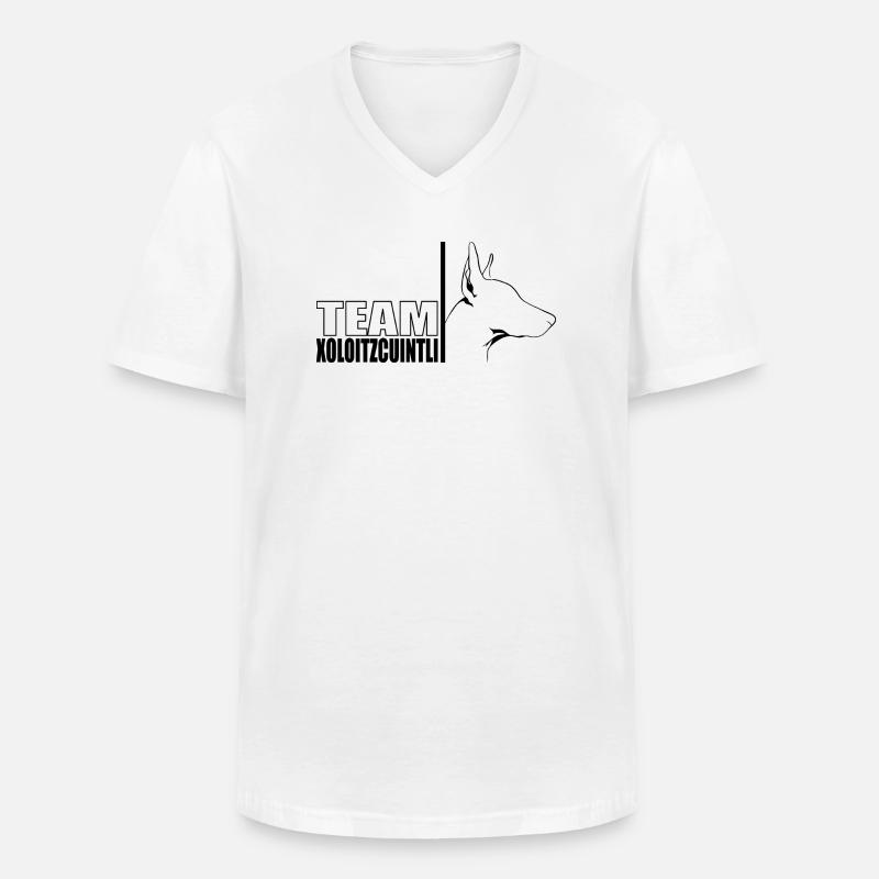 TEAM Xoloitzcuintli Hunde Hund Wilsigns - Männer-T-Shirt mit V-Ausschnitt - Weiß