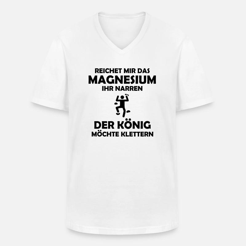 climbing - Männer-T-Shirt mit V-Ausschnitt - Weiß
