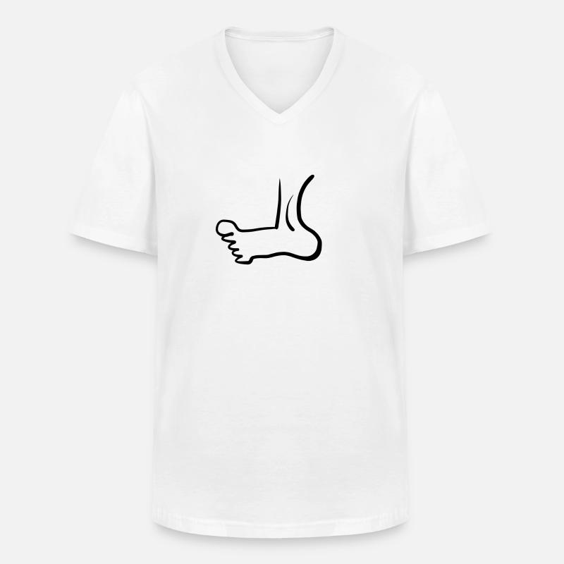 fuß biollogie - Männer-T-Shirt mit V-Ausschnitt - Weiß
