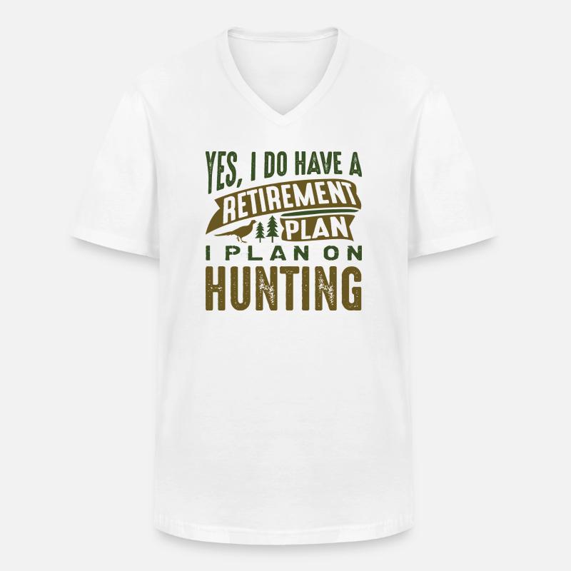 Ruhestandsplan Jagd - Männer-T-Shirt mit V-Ausschnitt - Weiß