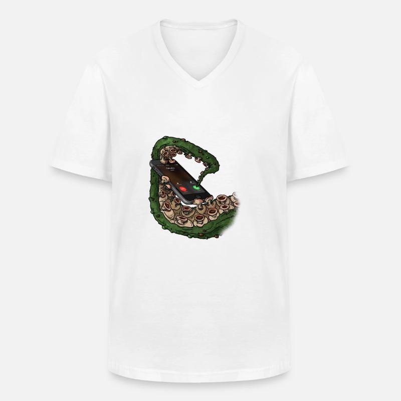 Cthulhu-Call - Männer-T-Shirt mit V-Ausschnitt - Weiß