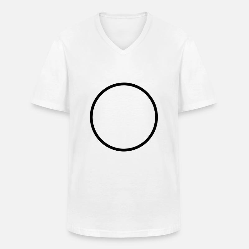 kreis - Männer-T-Shirt mit V-Ausschnitt - Weiß
