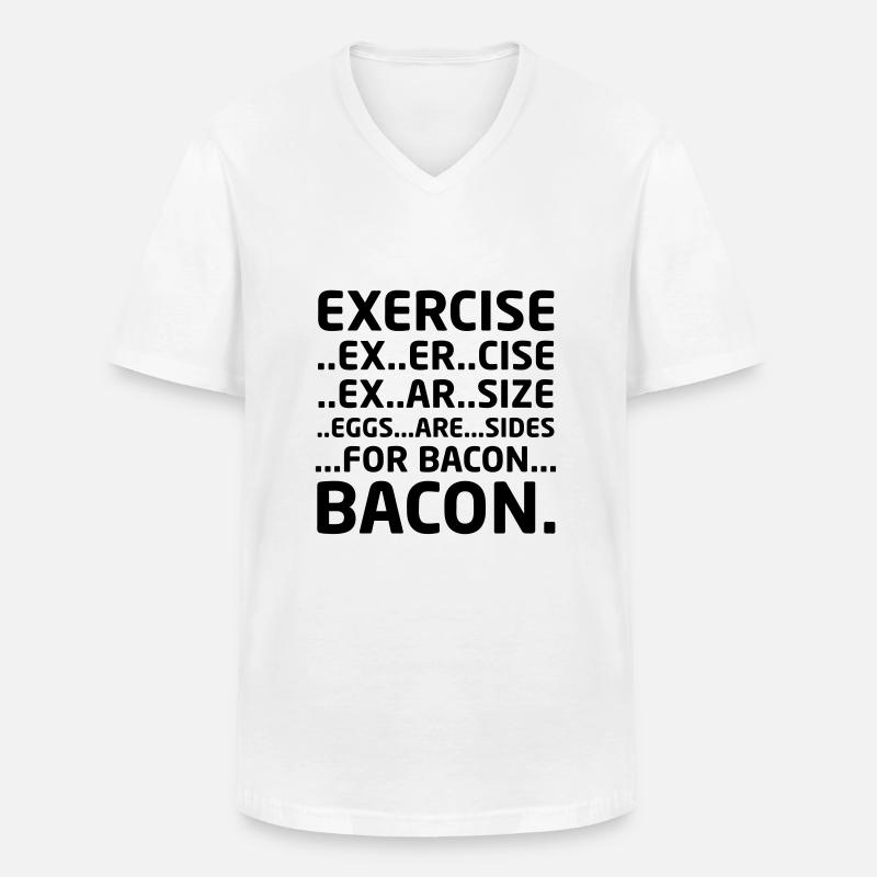 Bacon Logical Deduction - Männer-T-Shirt mit V-Ausschnitt - Weiß