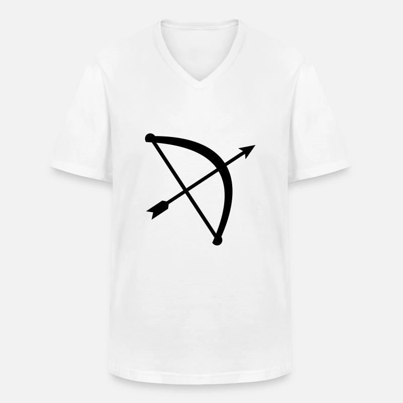 Pfeil Bogen - Männer-T-Shirt mit V-Ausschnitt - Weiß