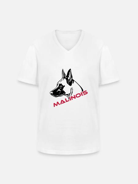 536 Malinois - Männer-T-Shirt mit V-Ausschnitt - Weiß