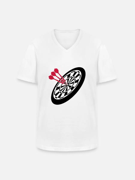 Dart Sport - Men's V-Neck T-Shirt - white