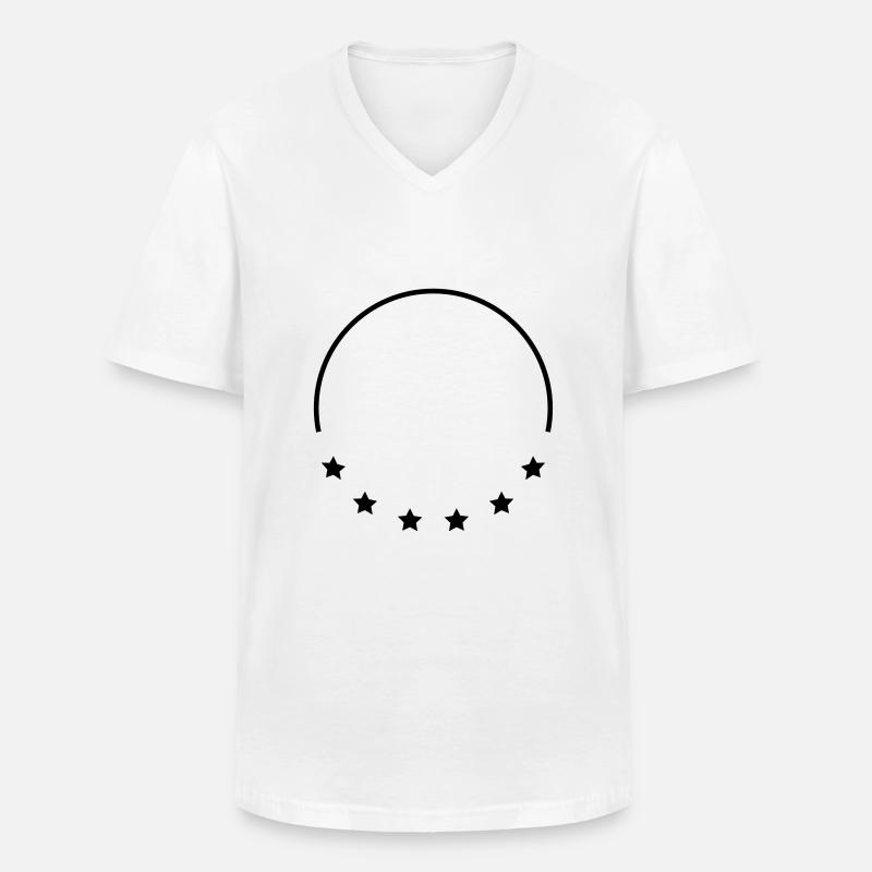Stars Frame Design - Männer-T-Shirt mit V-Ausschnitt - Weiß