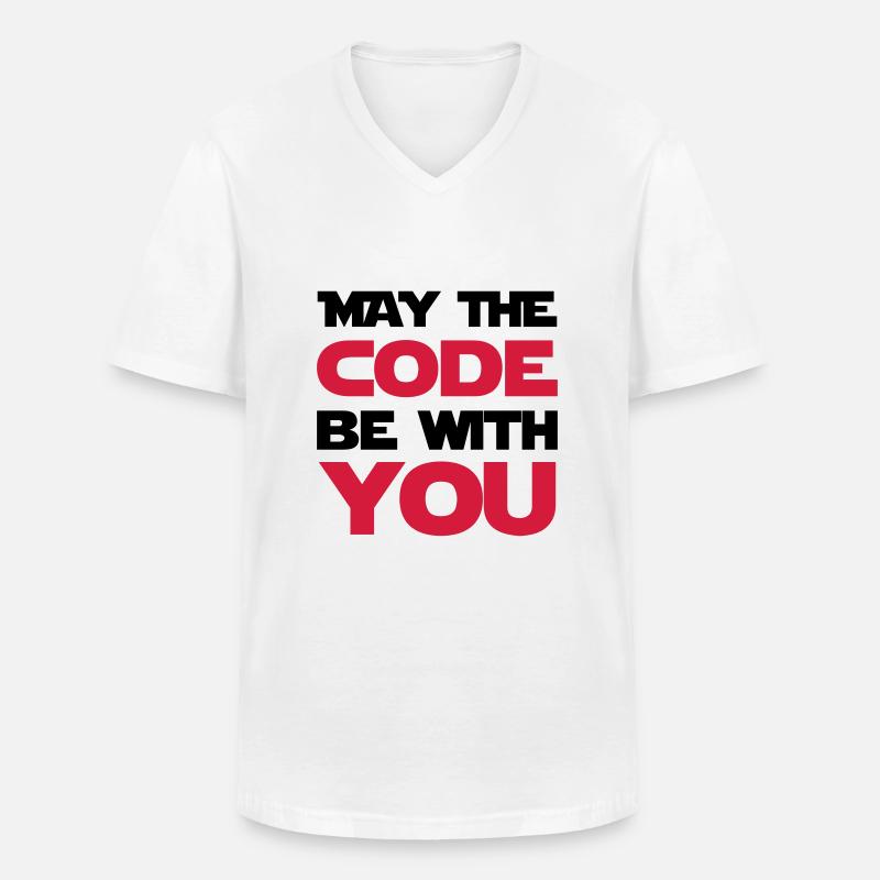 Computer / Developer / Geek / Code / Funny - Men's V-Neck T-Shirt - white